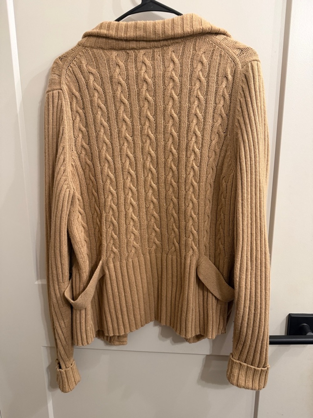 Banana Republic Cable Knit Shawl Collar Cardigan - Camel/Tan - Picture 3 of 4